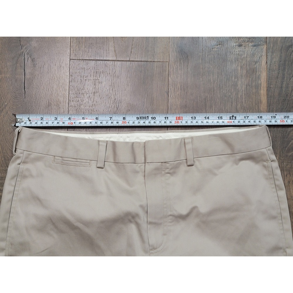 LLBean Standard Fit Chino Pants Khaki Mens Size 36‎ Cotton Flat Front